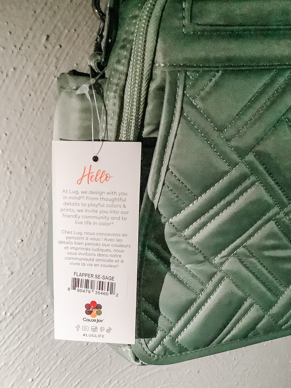 NWT Lug Flapper SE Crossbody Quilted in Olive Green - Picture 2 of 4